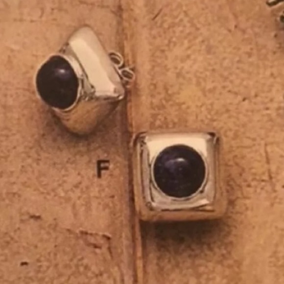 Silpada Sterling Silver Blue Sodalite Earrings on Posts P0522 - Picture 2 of 16